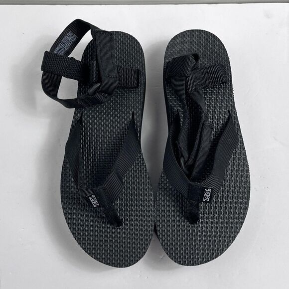 Teva Sandals Womens Size 9 Black Platform Flatform Thong Ankle Strap 1008843 - Picture 9 of 11